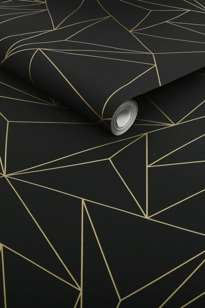 118277-Graham & Brown-Next - Scatter Geo Black Wallpaper-Decor Warehouse