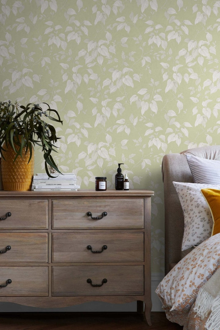 118259-Graham & Brown-Next - Trail Flower Green Wallpaper-Decor Warehouse