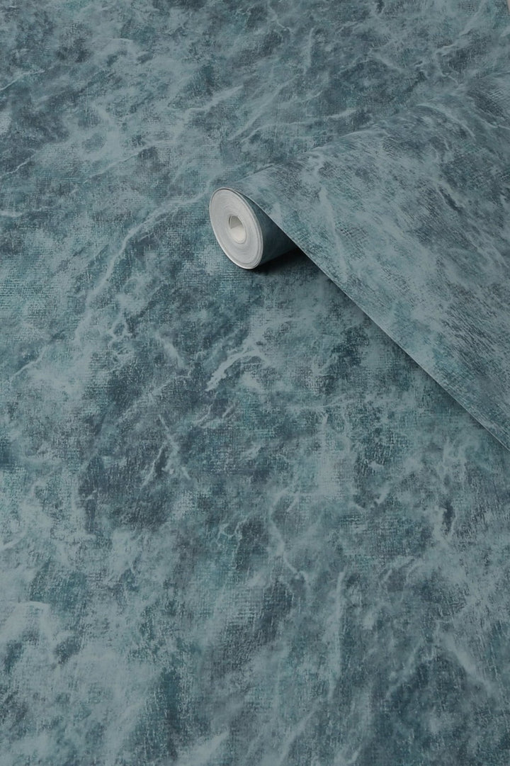 118327-Graham & Brown-Next - Washed Marble Blue Wallpaper-Decor Warehouse