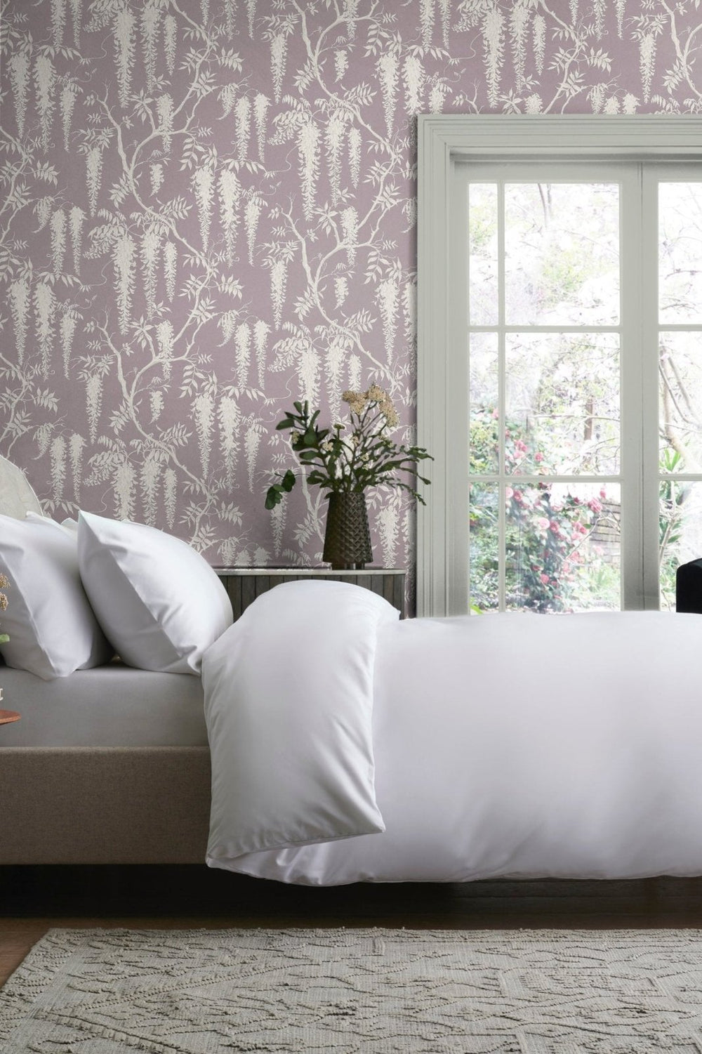118253-Graham & Brown-Next - Wisteria Trails Mauve Wallpaper-Decor Warehouse