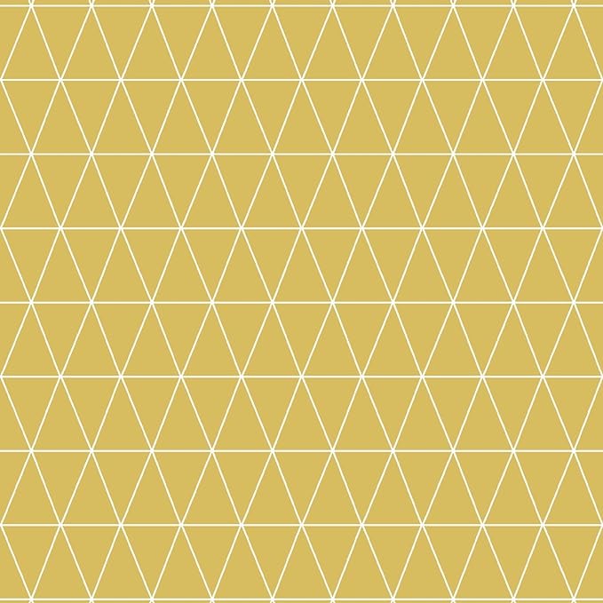 - Pessaa Moutarde Geometric Mustard Wallpaper - 100234 - Decor Warehouse