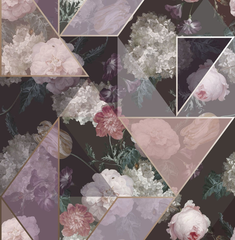 117737-Graham & Brown-Superfresco - Medley Fig Pink & Black Wallpaper-Decor Warehouse