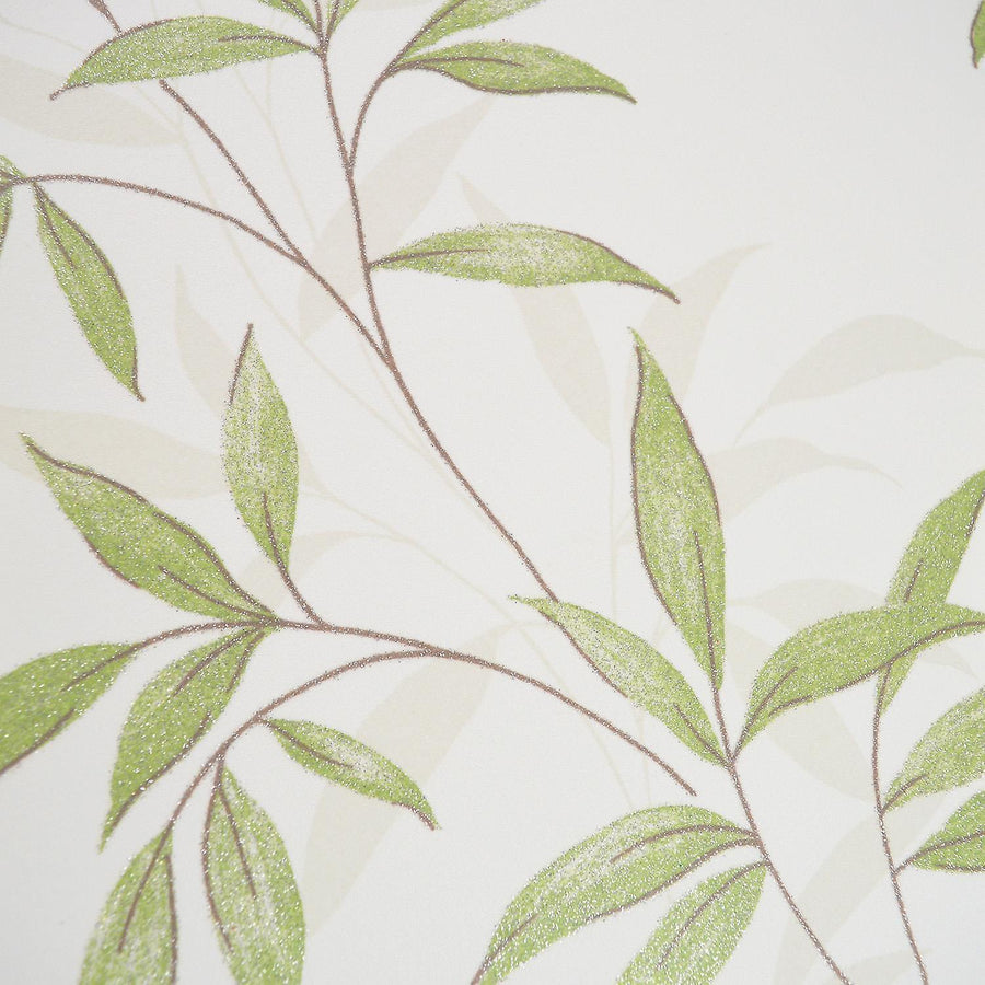 906912-Rasch-Rasch Floral Leaf Cream Wallpaper-Decor Warehouse