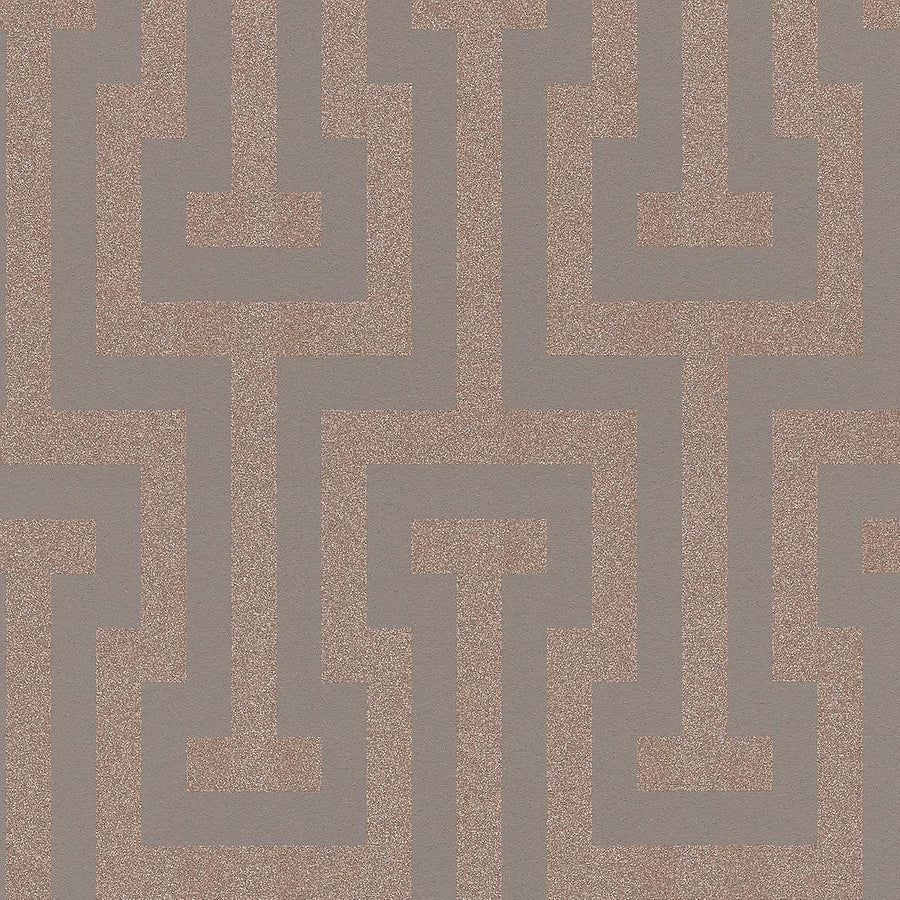 523911-Rasch-Rasch Sparkling Geometric Copper and Charcoal Wallpaper-Decor Warehouse
