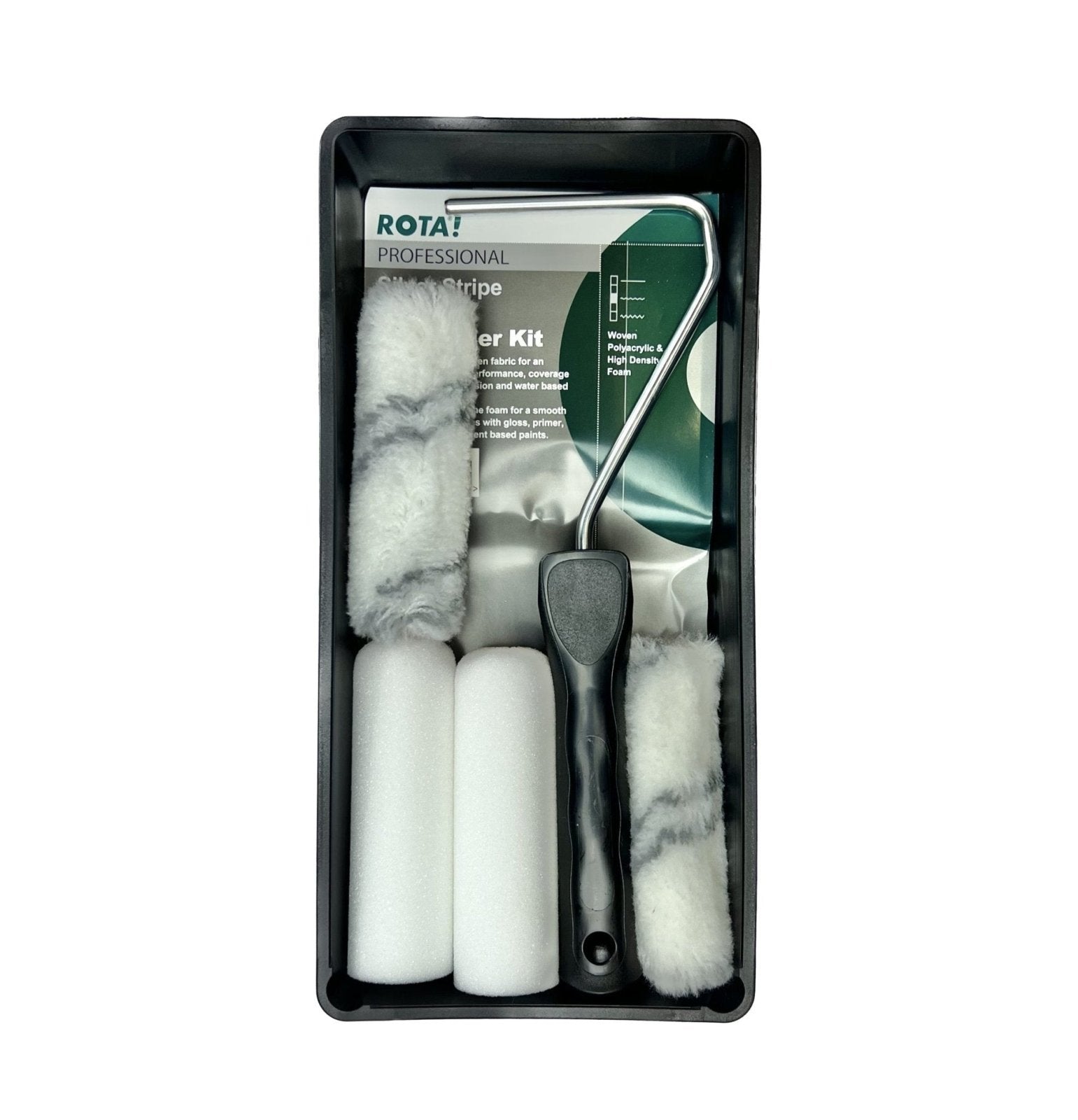 -Rota-Rota Silver Stripe Roller Kit - 4 Piece-Decor Warehouse