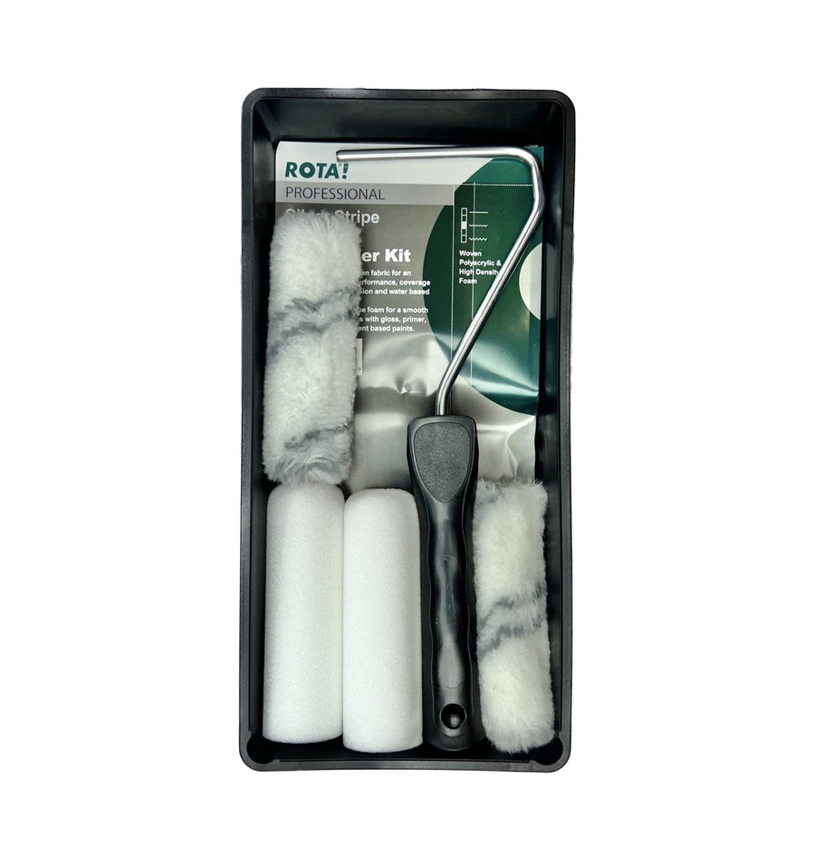 '-Rota-Rota Silver Stripe Roller Kit - 4 Piece-Decor Warehouse