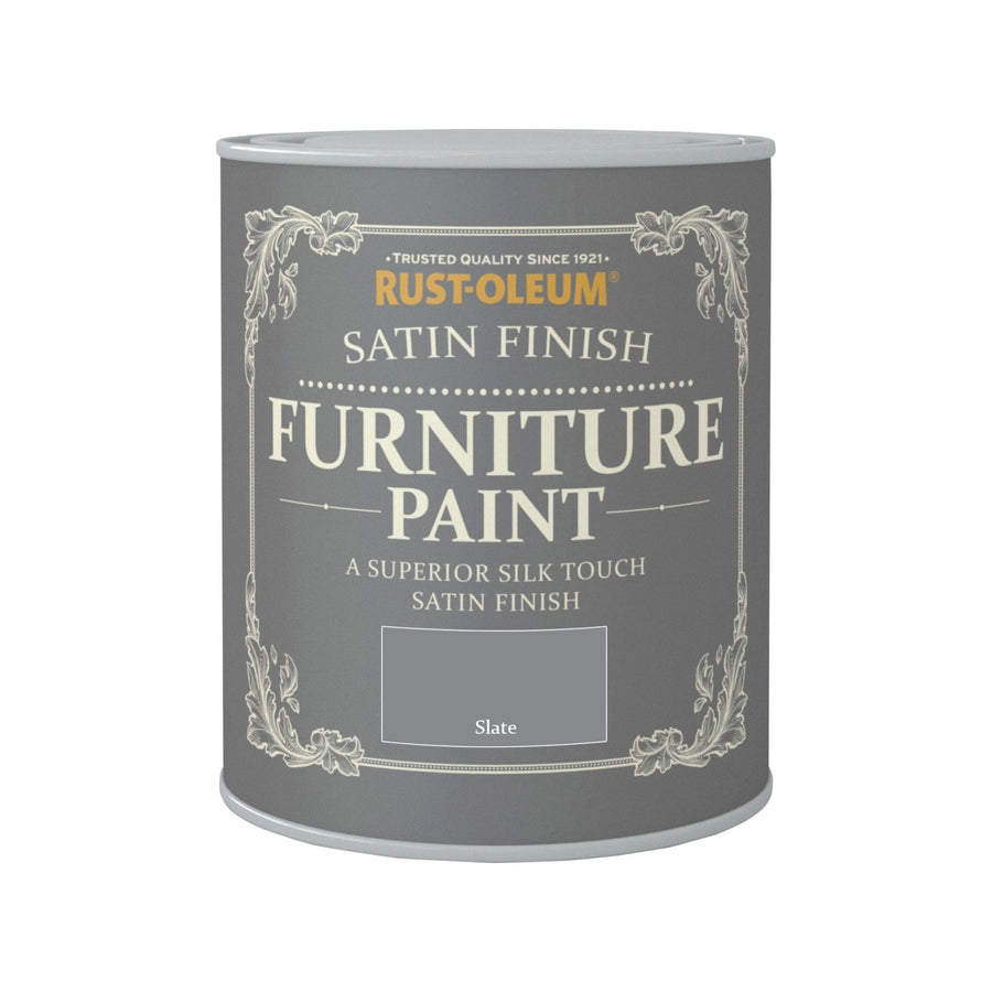 CHA064-Rust-Oleum-Rust-Oleum Satin Finish Furniture Paint - Slate - 750ml-Decor Warehouse