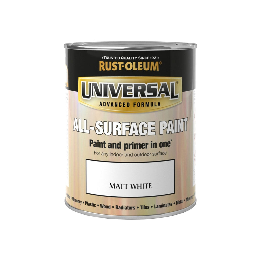 Rust-Oleum Universal All Surface Paint Matt White 750ml