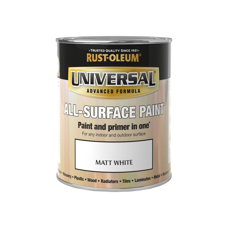 PTUN031-Rust-Oleum-Rust-Oleum Universal All Surface Paint Matt Finish - White - 750ml-Decor Warehouse