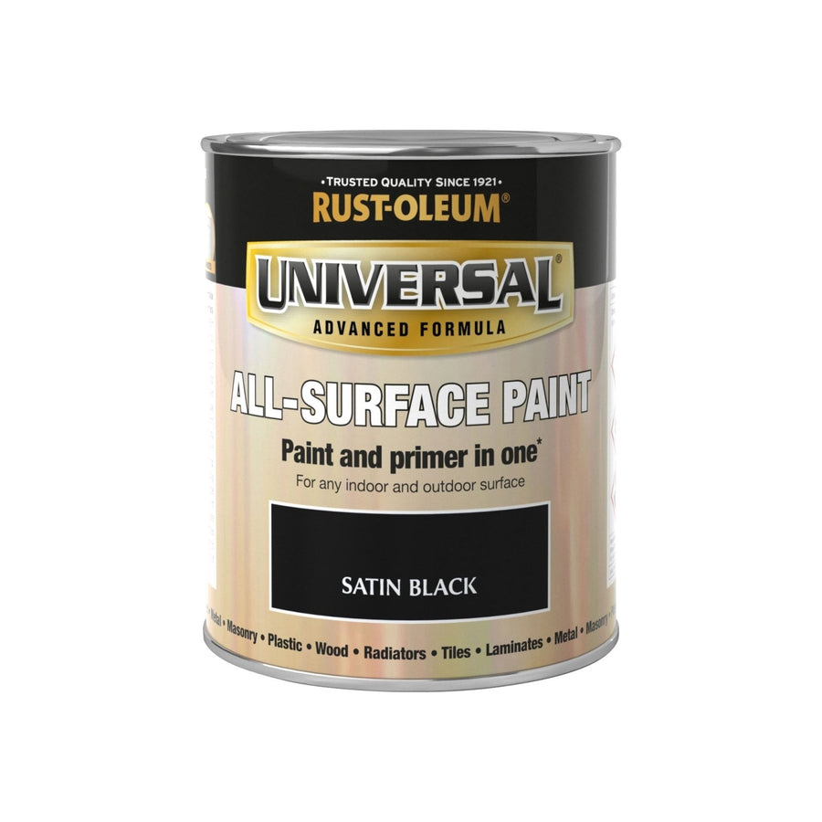 PTUN033-Rust-Oleum-Rust-Oleum Universal All Surface Paint Satin Finish - Black - 750ml-Decor Warehouse
