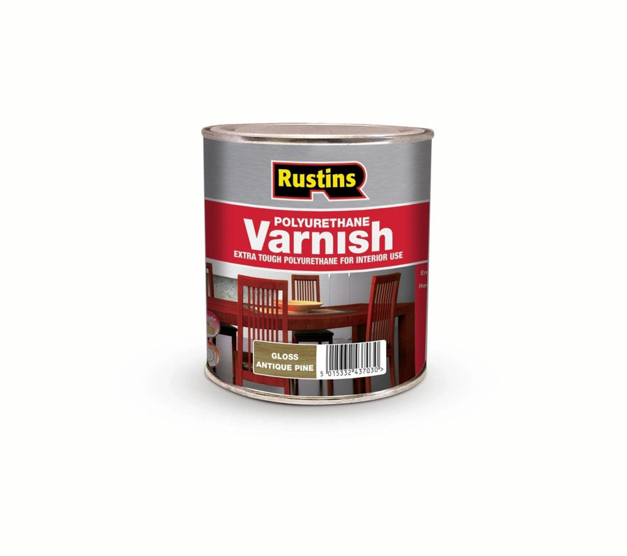 POGA500-Rustins-Rustins Polyurethane Varnish Gloss - Antique Pine 500ml-Decor Warehouse