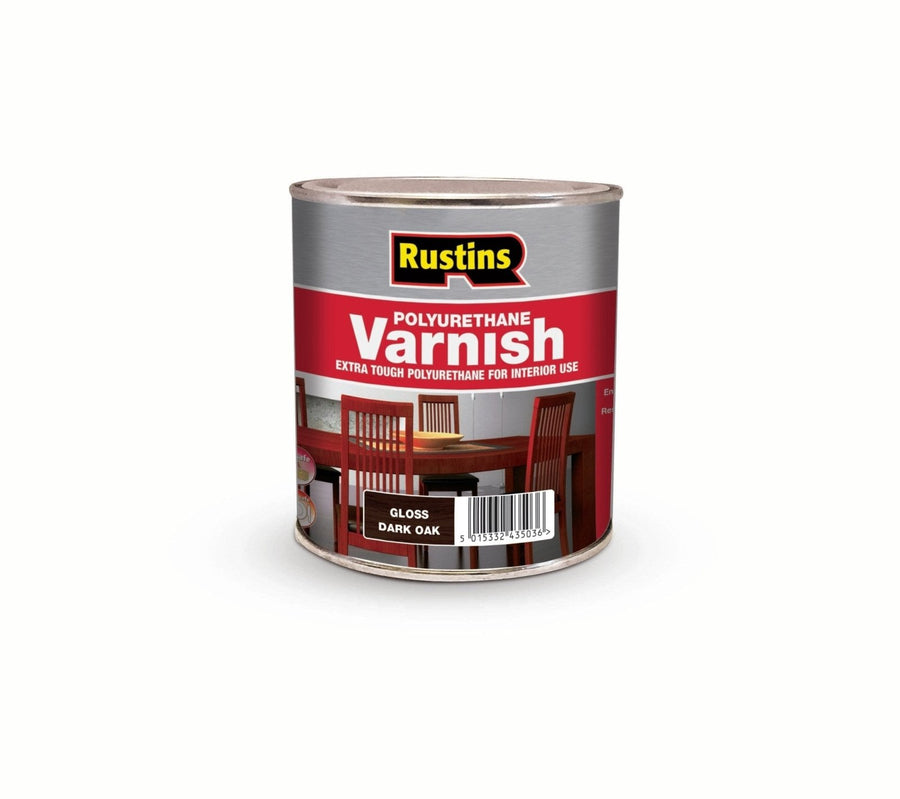 POGD500-Rustins-Rustins Polyurethane Varnish Gloss - Dark Oak 500ml-Decor Warehouse