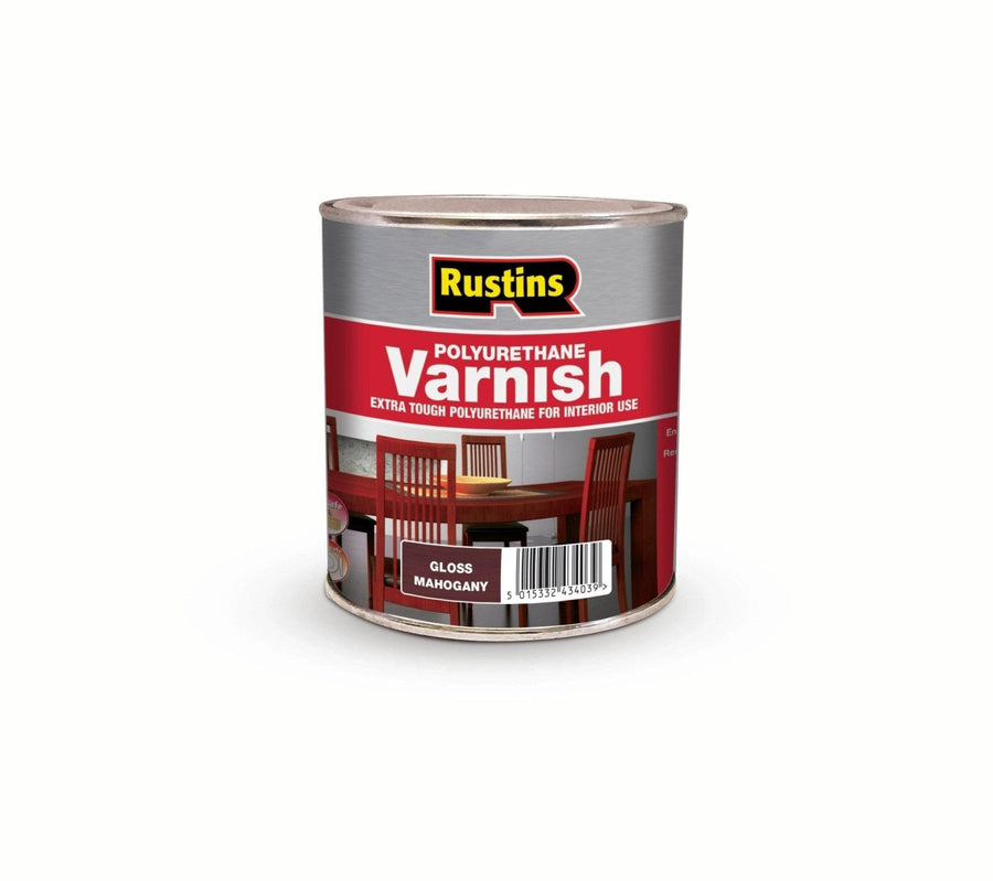 POGM500-Rustins-Rustins Polyurethane Varnish Gloss - Mahogany 500ml-Decor Warehouse