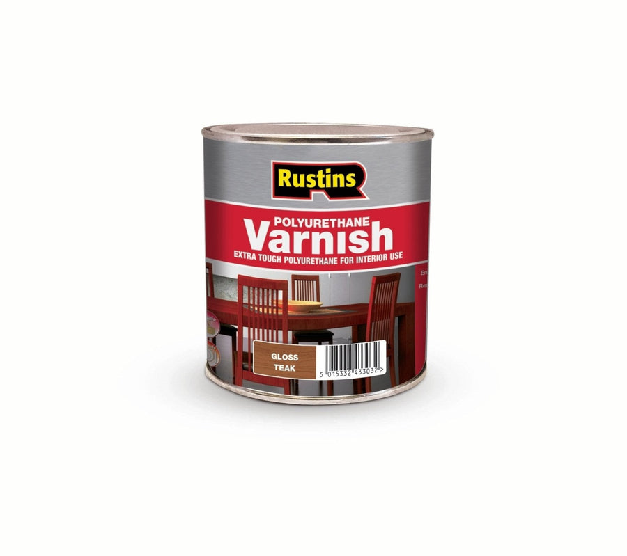 POGT500-Rustins-Rustins Polyurethane Varnish Gloss - Teak 500ml-Decor Warehouse