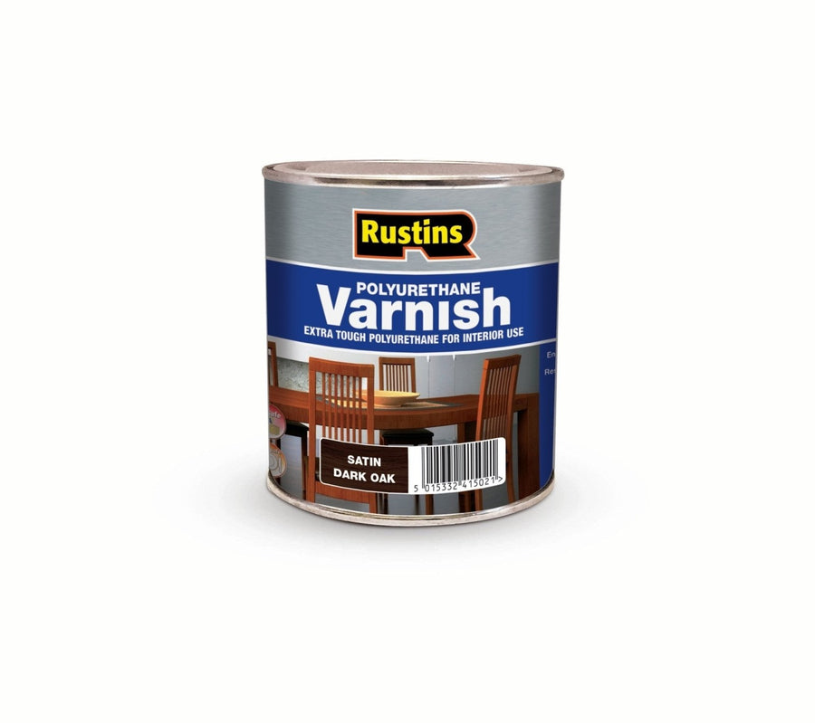 POSD250-Rustins-Rustins Polyurethane Varnish Satin - Dark Oak 250ml-Decor Warehouse