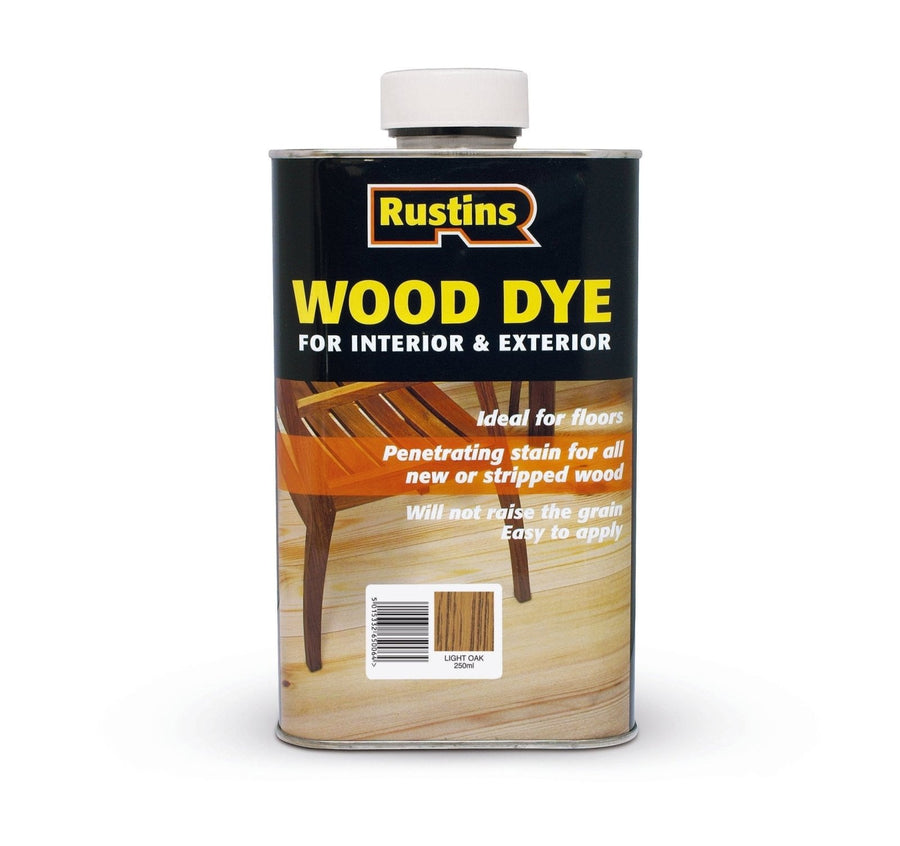 WDLO250-Rustins-Rustins Wood Dye - Light Oak 250ml-Decor Warehouse