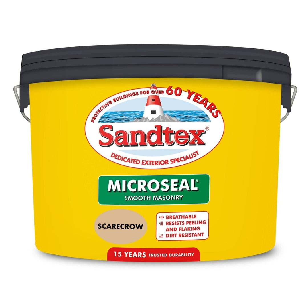 '-Sandtex-Sandtex Microseal Smooth Masonry Paint - Scarecrow 10L-Decor Warehouse