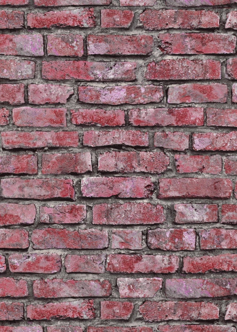 10168-17-Erismann-Select - Red & Pink Brick Wall Effect Wallpaper-Decor Warehouse