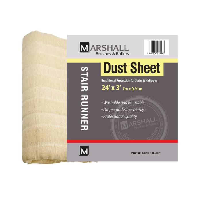 836902-Marshall-Stair Runner Dust Sheet 7m x 0.91m-Decor Warehouse