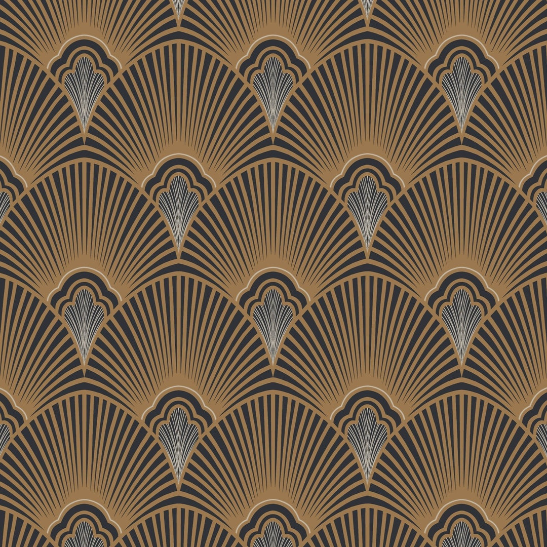 121151-Graham & Brown-Sublime - Art Deco Black & Gold Wallpaper-Decor Warehouse