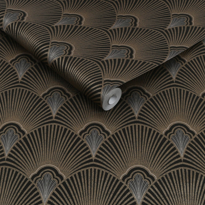 121151-Graham & Brown-Sublime - Art Deco Black & Gold Wallpaper-Decor Warehouse