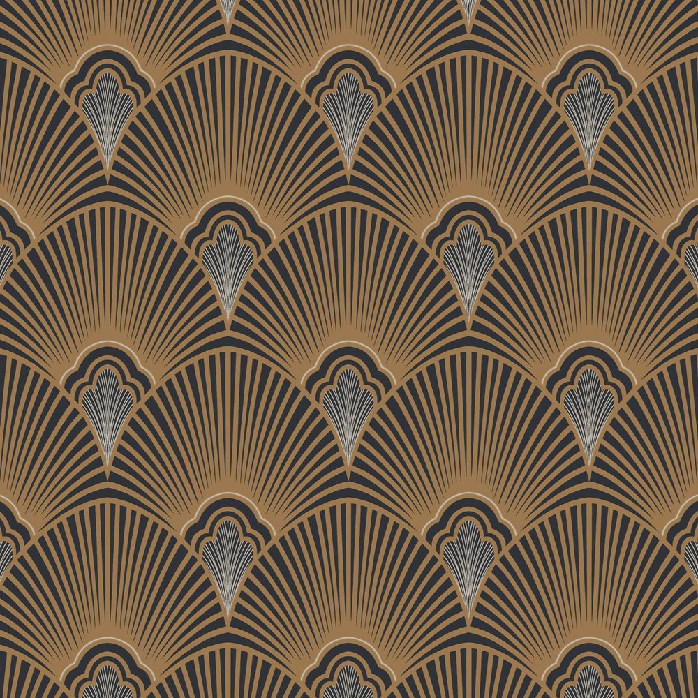121151-Graham & Brown-Sublime - Art Deco Black & Gold Wallpaper-Decor Warehouse