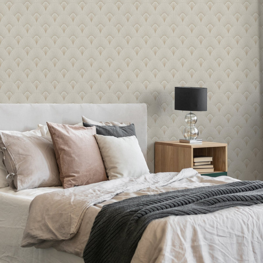 121146-Graham & Brown-Sublime - Art Deco Natural Cream Wallpaper-Decor Warehouse