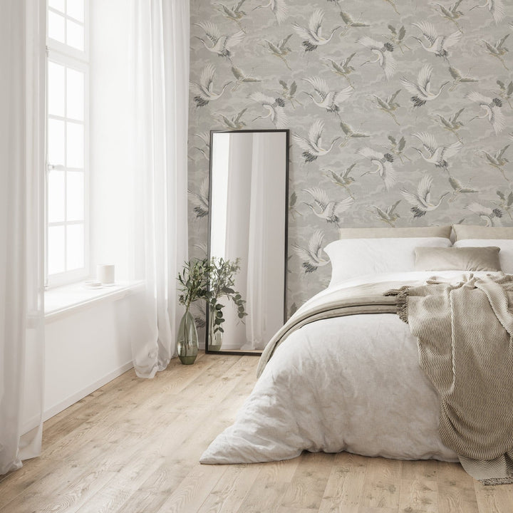 121805-Graham & Brown-Sublime - Kranes Neutral Wallpaper-Decor Warehouse