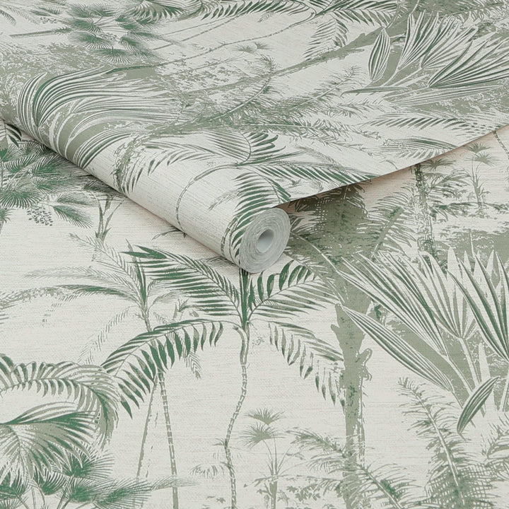 121163-Graham & Brown-Sublime - Jungle Texture Green Wallpaper-Decor Warehouse