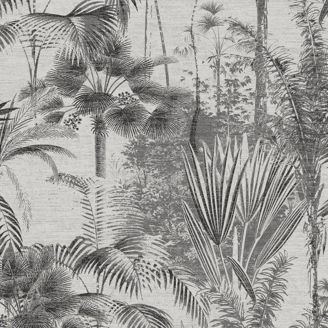 121797-Graham & Brown-Sublime - Jungle Texture Mono Black & White Wallpaper-Decor Warehouse