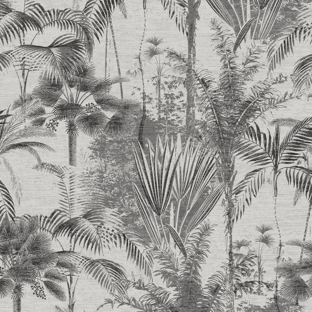 121797-Graham & Brown-Sublime - Jungle Texture Mono Black & White Wallpaper-Decor Warehouse