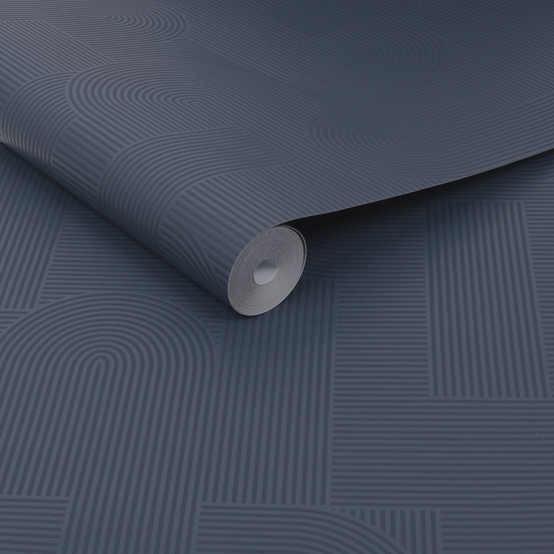 121808-Graham & Brown-Sublime - Mindful Living Navy Wallpaper-Decor Warehouse