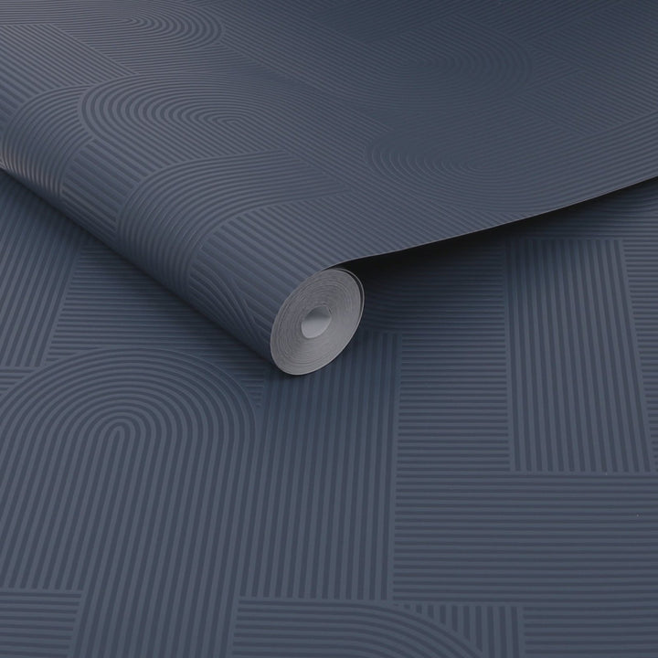121808-Graham & Brown-Sublime - Mindful Living Navy Wallpaper-Decor Warehouse