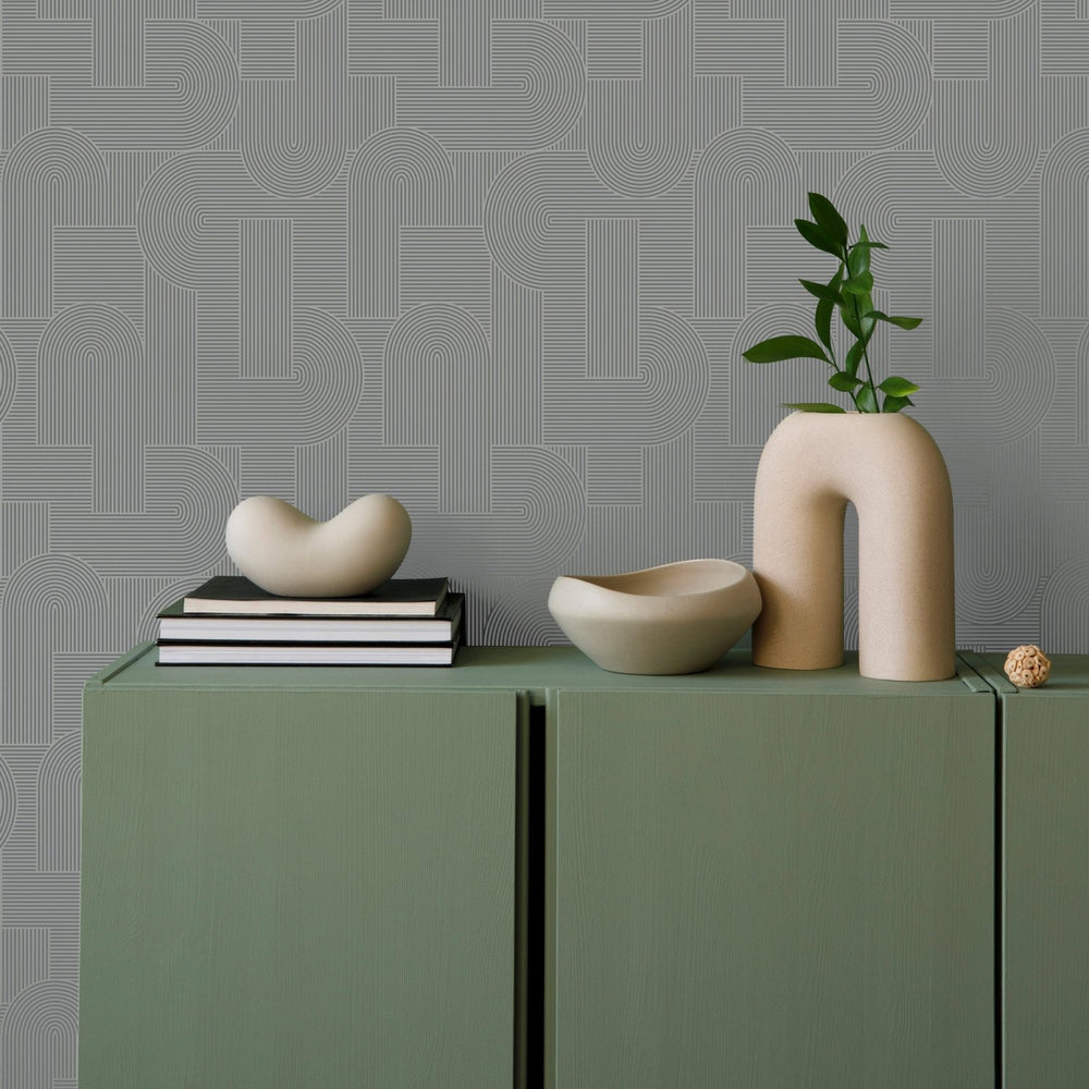 121136-Graham & Brown-Sublime - Mindful Living Sand Grey Wallpaper-Decor Warehouse