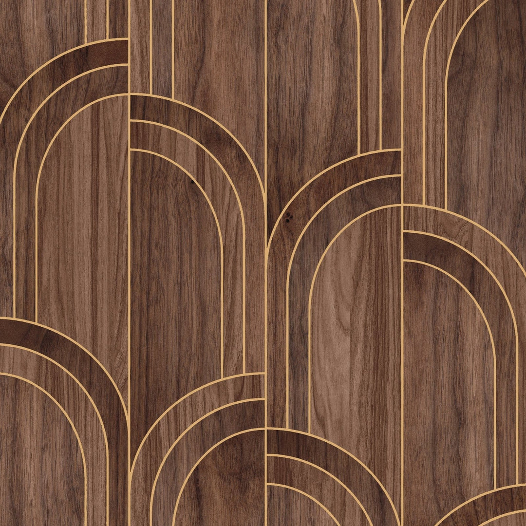 121149-Graham & Brown-Sublime - Modella Wood Walnut Wallpaper-Decor Warehouse