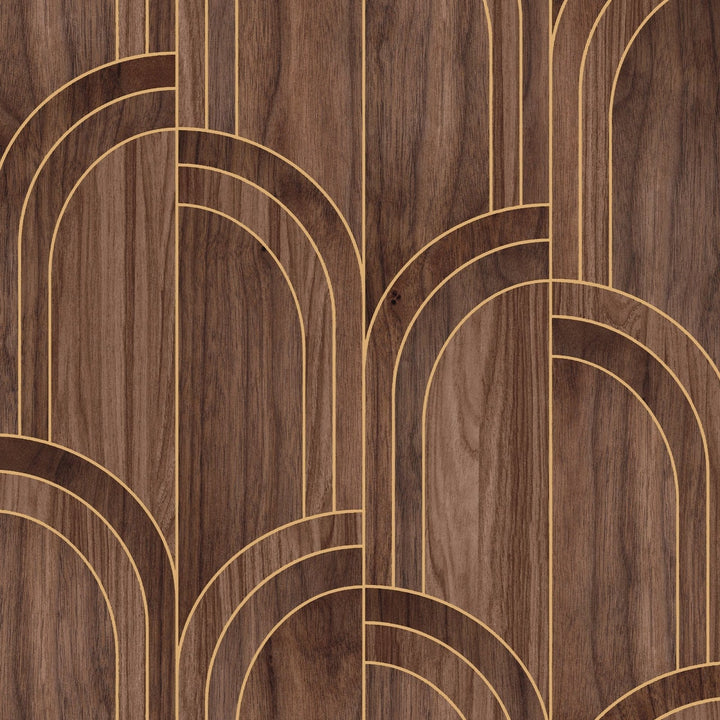 121149-Graham & Brown-Sublime - Modella Wood Walnut Wallpaper-Decor Warehouse