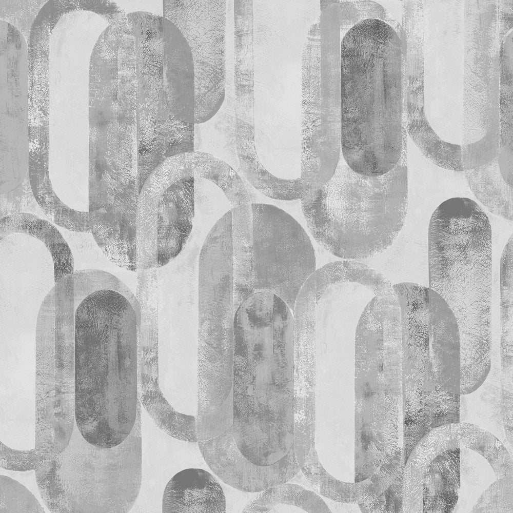 121803-Graham & Brown-Sublime - Oval Shapes Grey Wallpaper-Decor Warehouse