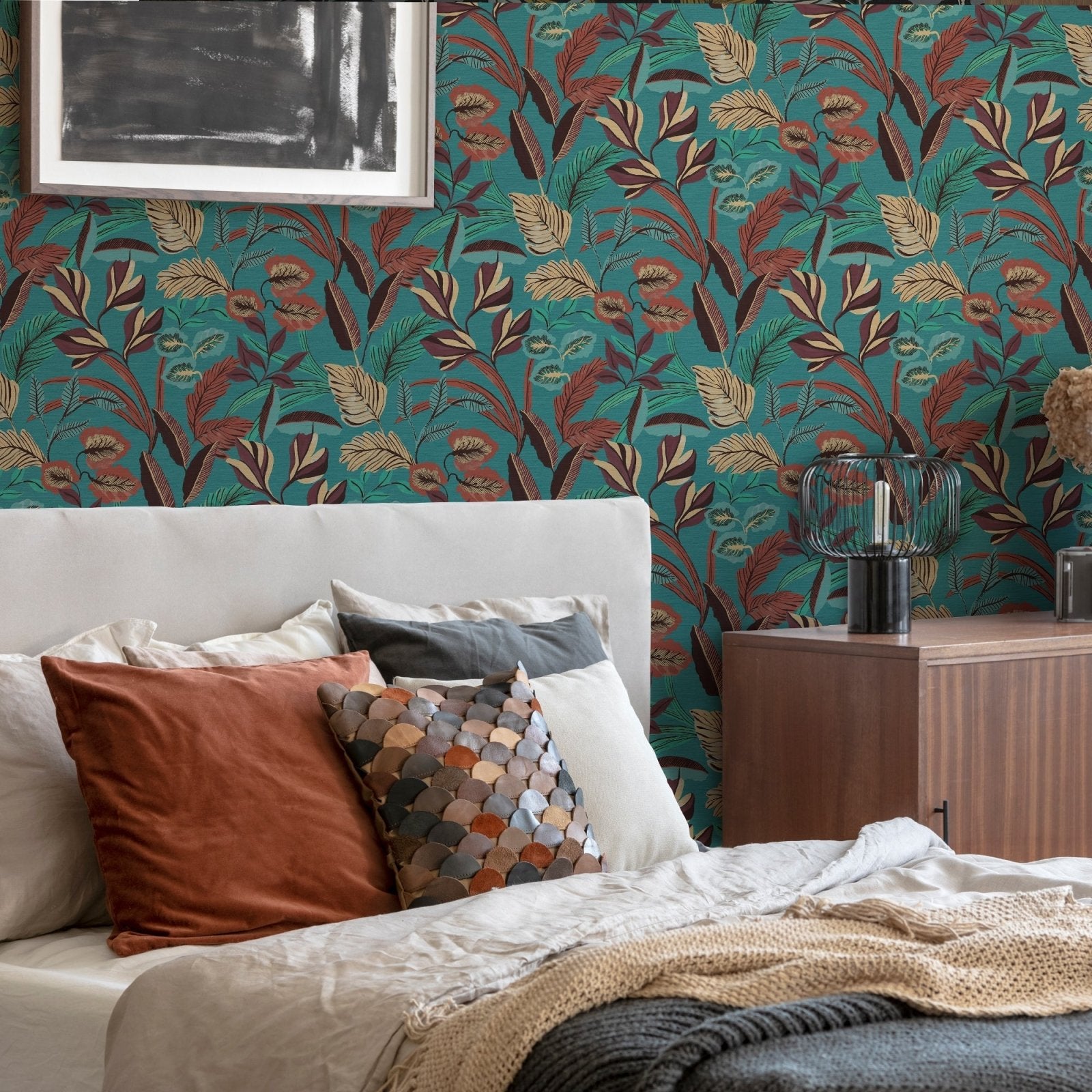 121156-Graham & Brown-Sublime - Paradise Art Blue Wallpaper-Decor Warehouse