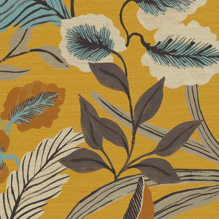 121157-Graham & Brown-Sublime - Paradise Art Ochre Wallpaper-Decor Warehouse