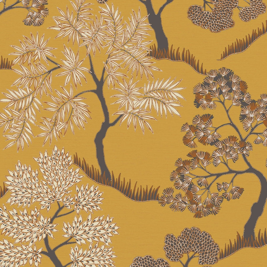 121800-Graham & Brown-Sublime - Trees Ochre Wallpaper-Decor Warehouse