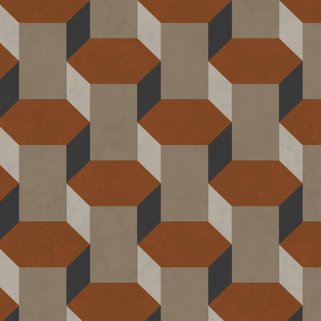 121138-Graham & Brown-Sublime - Vintage Geometrics Brown Wallpaper-Decor Warehouse