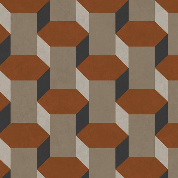 121138-Graham & Brown-Sublime - Vintage Geometrics Brown Wallpaper-Decor Warehouse