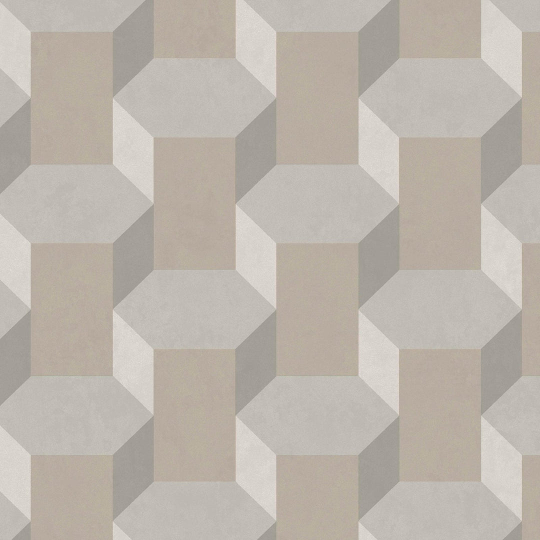 121811-Graham & Brown-Sublime - Vintage Geometrics Neutral Wallpaper-Decor Warehouse