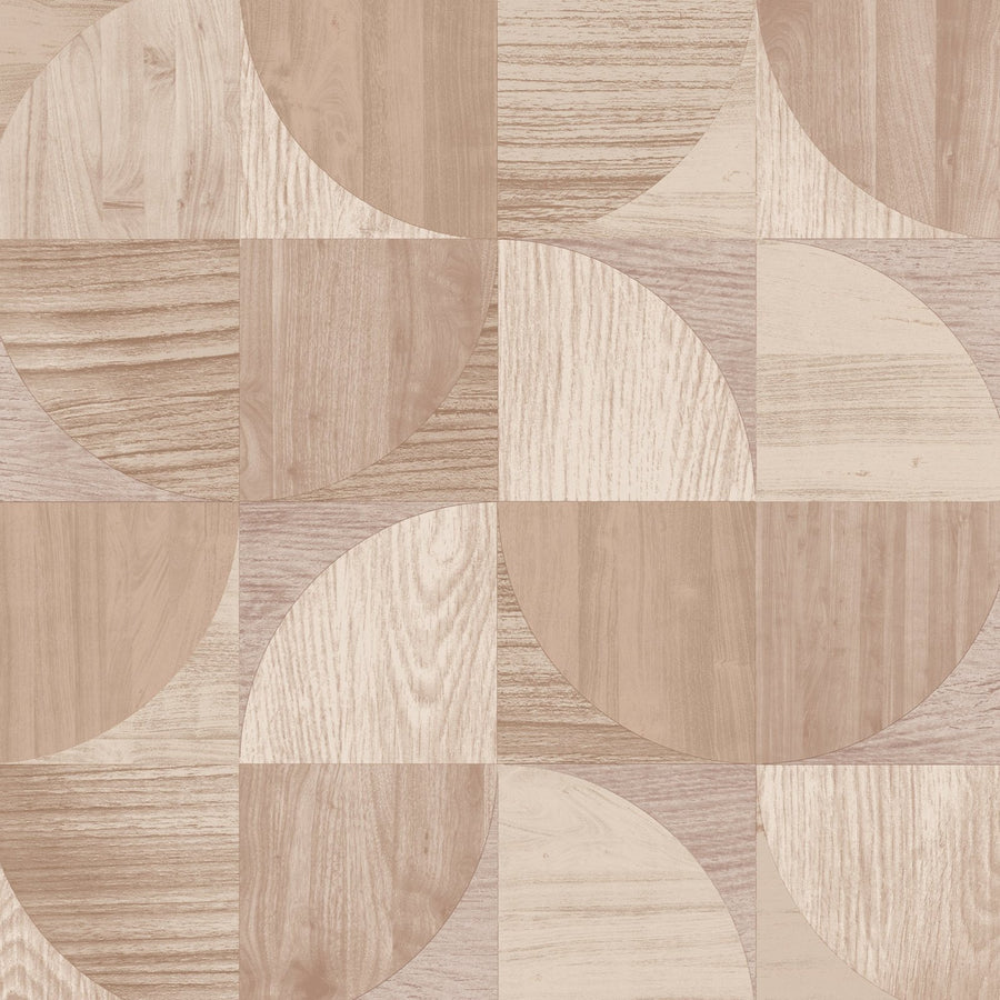 121135-Graham & Brown-Sublime - Wood Round Shapes Wallpaper-Decor Warehouse