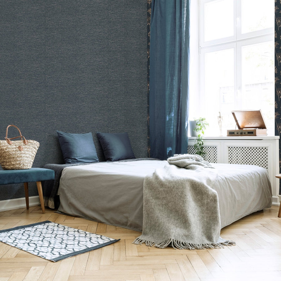 108621-Graham & Brown-Superfresco - Heritage Texture Navy Wallpaper-Decor Warehouse