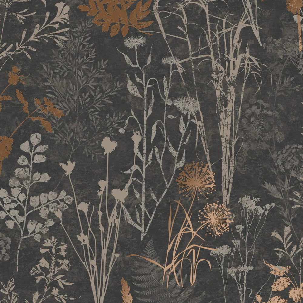 120718-Graham & Brown-Superfresco Organics Black & Copper Wallpaper-Decor Warehouse