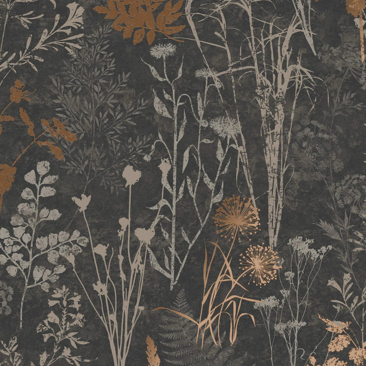 120718-Graham & Brown-Superfresco Organics Black & Copper Wallpaper-Decor Warehouse
