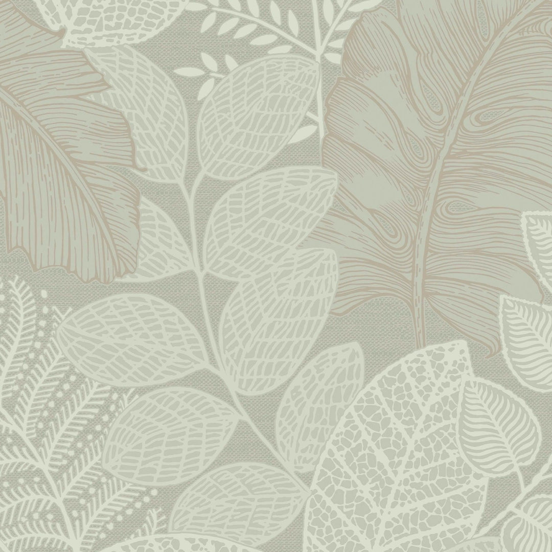 122424-Graham & Brown-Superfresco Easy - Scattered Leaves Sage Green Wallpaper-Decor Warehouse