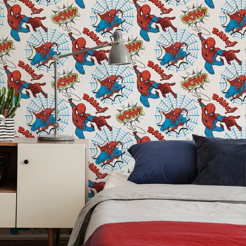 108553-Graham & Brown-Superfresco Easy - Spiderman POW! Wallpaper-Decor Warehouse