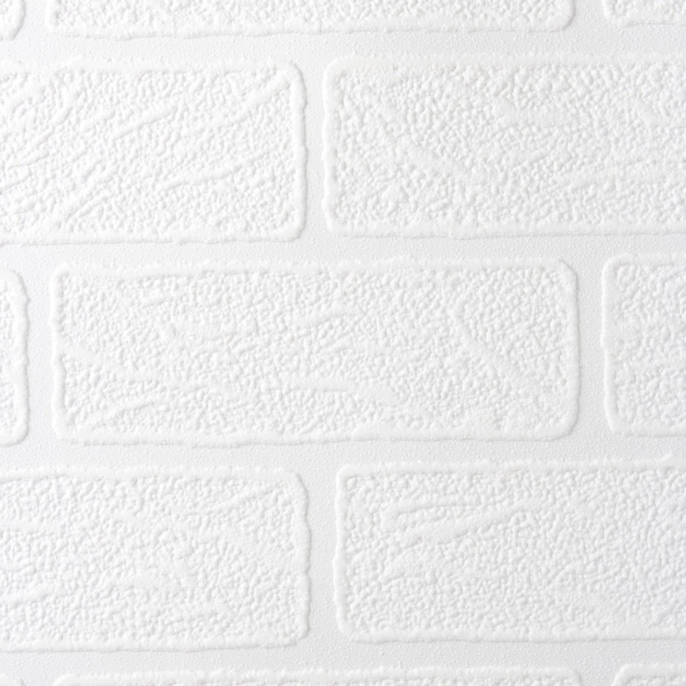 93744-Graham & Brown-Superfresco - White Brick Paintable Wallpaper-Decor Warehouse